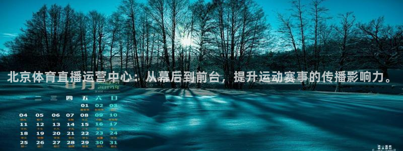 说球帝58直播：北京体育直播运营中心：从幕后到前台，提升运动赛事的传播影响力。